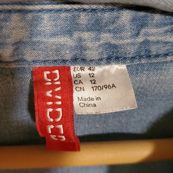 Denim shirt- Divided brand, US size 12 - Picture 3 of 3